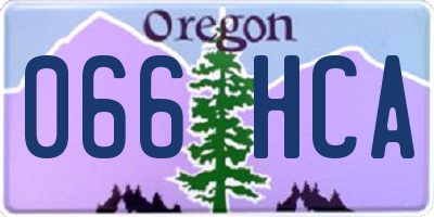 OR license plate 066HCA