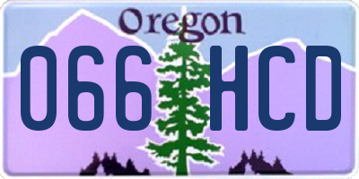 OR license plate 066HCD
