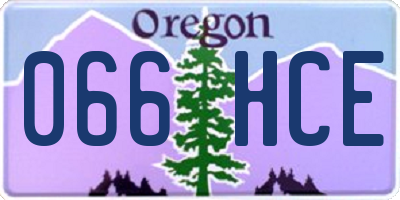 OR license plate 066HCE