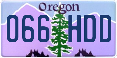 OR license plate 066HDD