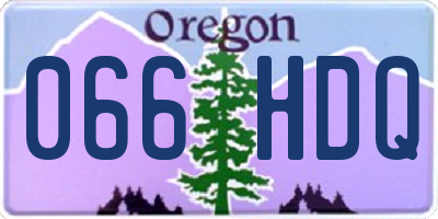OR license plate 066HDQ