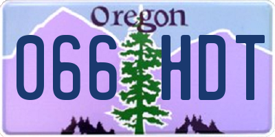 OR license plate 066HDT