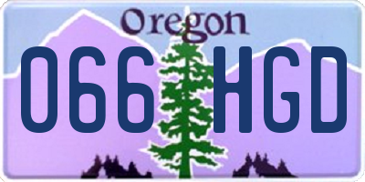 OR license plate 066HGD