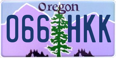 OR license plate 066HKK