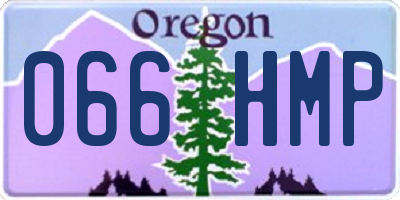 OR license plate 066HMP