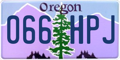 OR license plate 066HPJ