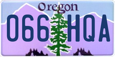 OR license plate 066HQA
