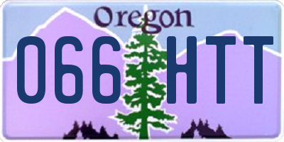 OR license plate 066HTT