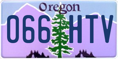 OR license plate 066HTV