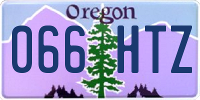 OR license plate 066HTZ
