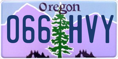 OR license plate 066HVY