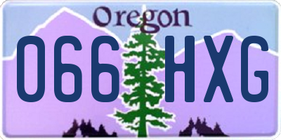 OR license plate 066HXG