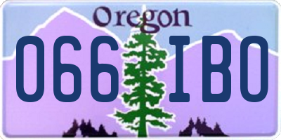 OR license plate 066IBO