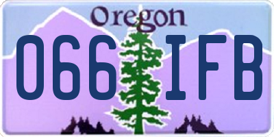 OR license plate 066IFB