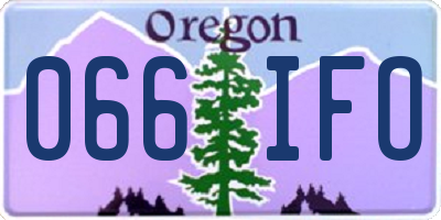 OR license plate 066IFO