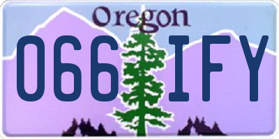 OR license plate 066IFY