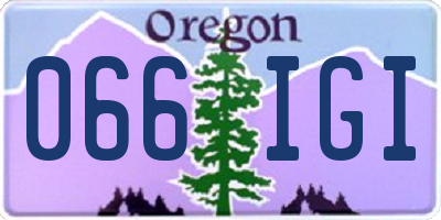 OR license plate 066IGI