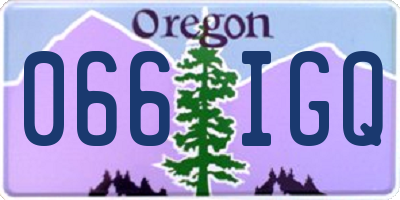 OR license plate 066IGQ