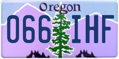 OR license plate 066IHF