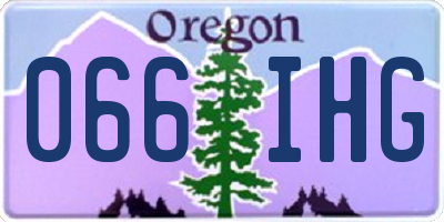 OR license plate 066IHG