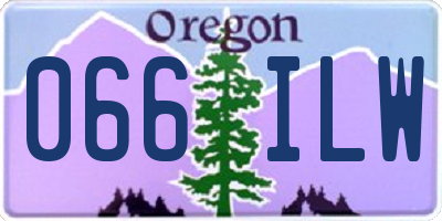 OR license plate 066ILW