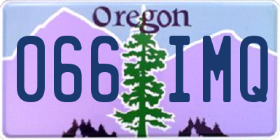 OR license plate 066IMQ