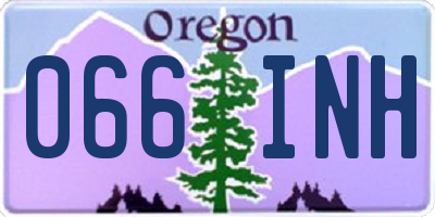 OR license plate 066INH