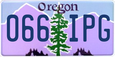OR license plate 066IPG