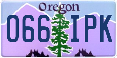 OR license plate 066IPK
