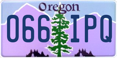 OR license plate 066IPQ