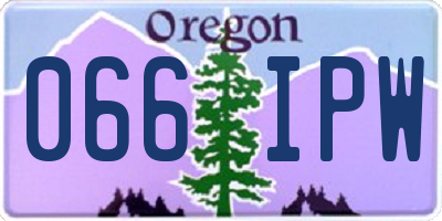 OR license plate 066IPW
