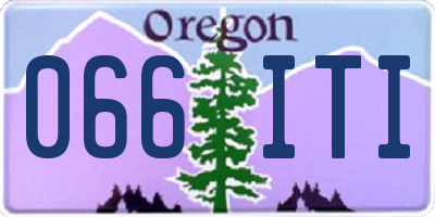 OR license plate 066ITI