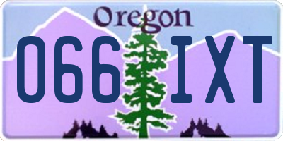 OR license plate 066IXT