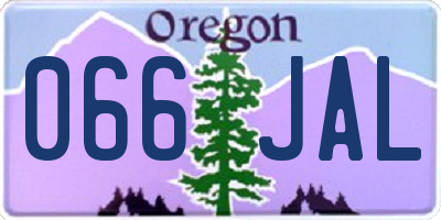 OR license plate 066JAL