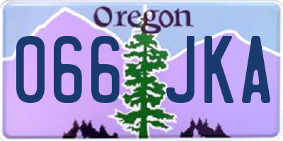 OR license plate 066JKA