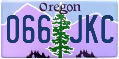 OR license plate 066JKC