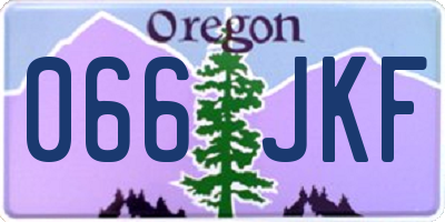 OR license plate 066JKF
