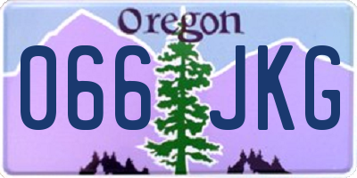 OR license plate 066JKG