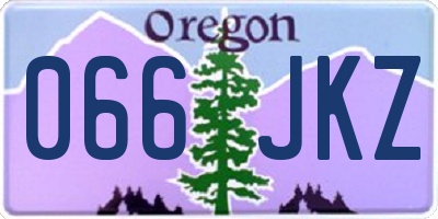 OR license plate 066JKZ