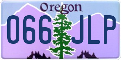 OR license plate 066JLP