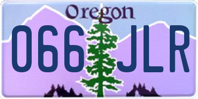 OR license plate 066JLR