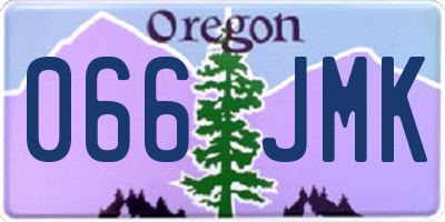 OR license plate 066JMK