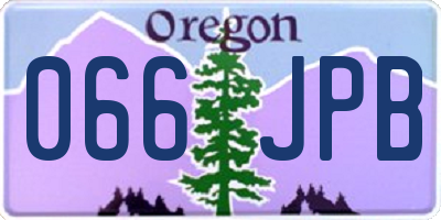 OR license plate 066JPB