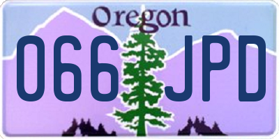 OR license plate 066JPD