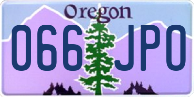 OR license plate 066JPO