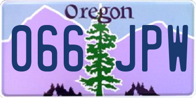 OR license plate 066JPW