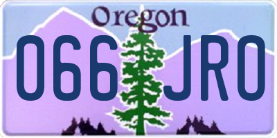 OR license plate 066JRO