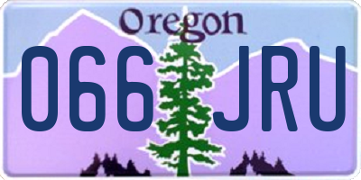 OR license plate 066JRU