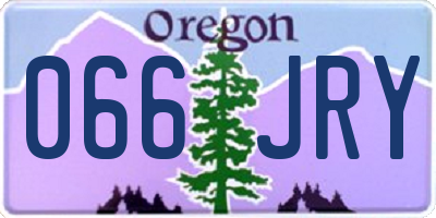 OR license plate 066JRY