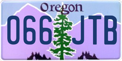 OR license plate 066JTB